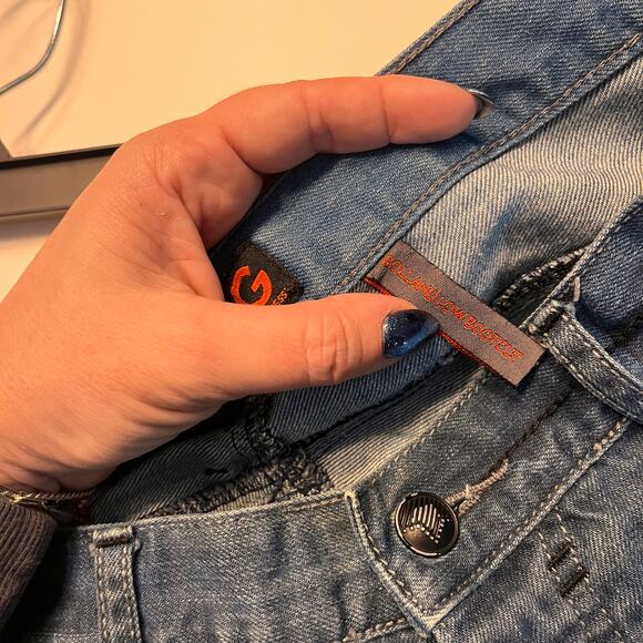 G by Guess Straight Leg Rolland Low Bootcut Jeans Size 34 - Picture 6 of 13